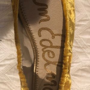 Sam Edelman Gold Velvet flats